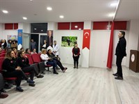 Şehit Göktan Özüpek Mesleki ve Teknik Anadolu Lisesinde temel afet bilinci eğitimi verilmiştir 